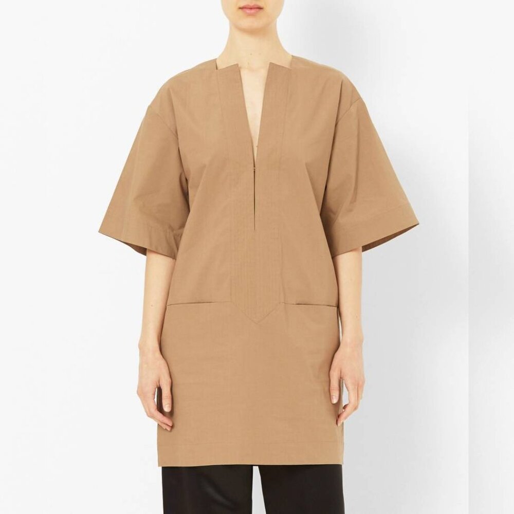Toteme Zagora Brown Cotton Tunic Dress